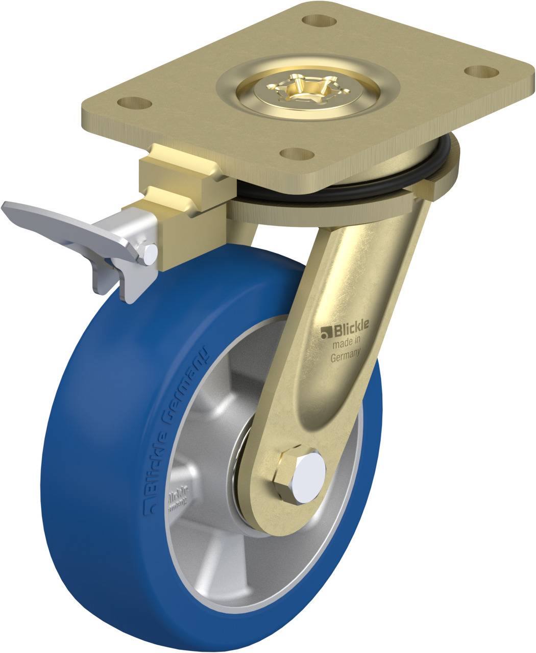 Blickle 852462 LS-ALBS 150K-RI4 Lenkrolle mit Feststeller Rad-Durchmesser: 150 mm Tragfähigkeit (max.): 500 kg 1 St.