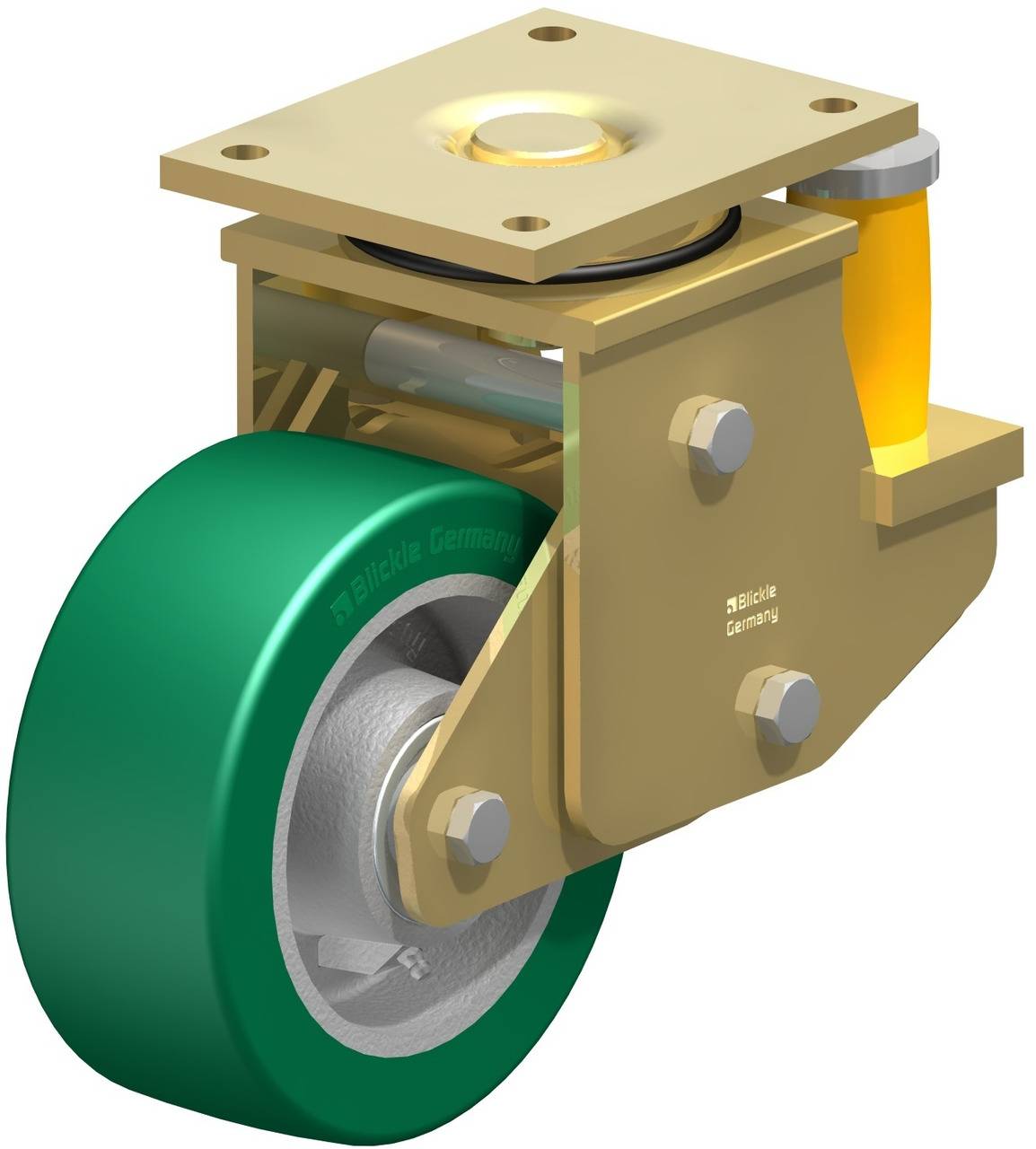Blickle 755381 LSFE-GST 202K Lenkrolle gefedert Rad-Durchmesser: 200 mm Tragfähigkeit (max.): 1200 kg 1 St.