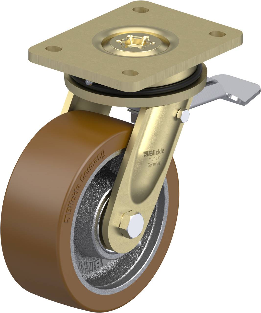 Blickle 755031 LS-GB 152K-ST Lenkrolle mit Feststeller Rad-Durchmesser: 150 mm Tragfähigkeit (max.): 950 kg 1 St.