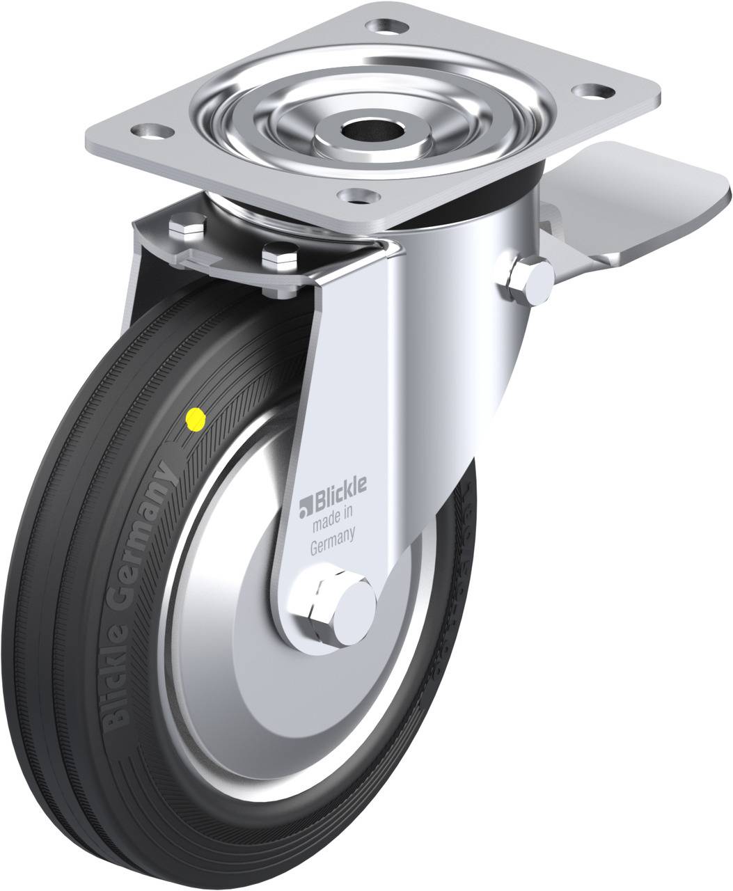 Blickle 10355 L-V 182R-ST-EL-FA Lenkrolle mit Feststeller Rad-Durchmesser: 180 mm Tragfähigkeit (max.): 170 kg 1 St.