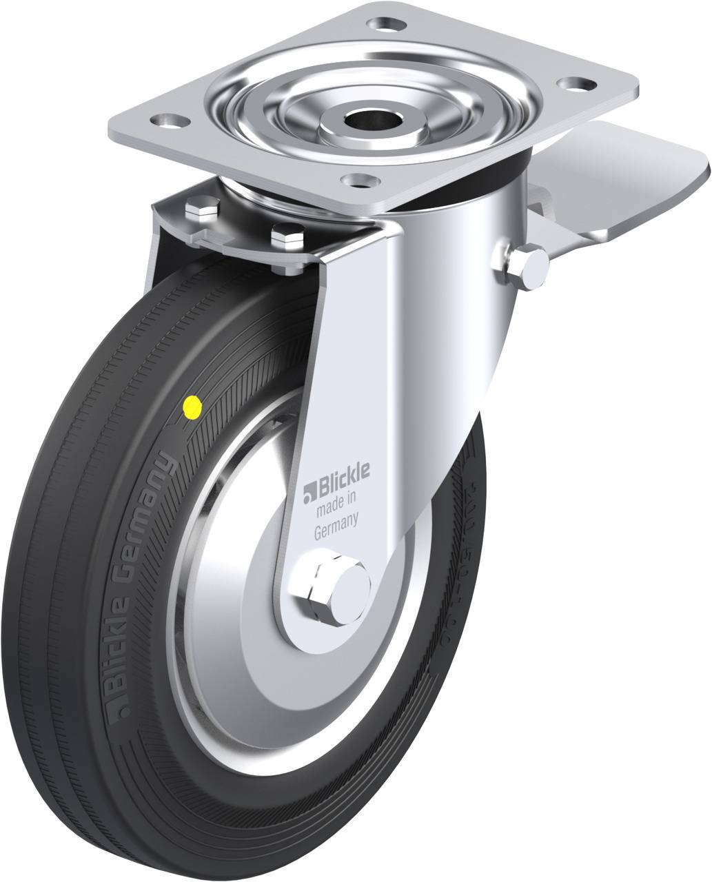 Blickle 849822 L-V 200K-ST-EL-FA Lenkrolle mit Feststeller Rad-Durchmesser: 200 mm Tragfähigkeit (max.): 205 kg 1 St.