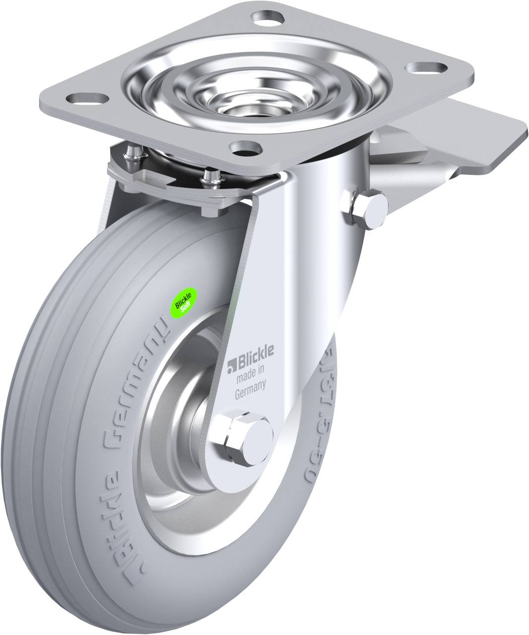 Blickle 849915 L-VW 125R-ST-SG Lenkrolle mit Feststeller Rad-Durchmesser: 125 mm Tragfähigkeit (max.): 50 kg 1 St.