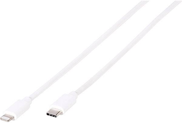 VIVANCO USB-C Anschlusskabel [1x USB-C Stecker - 1x Apple Lightning-Stecker] 1.00 m Weiß