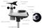 '6 in 1 Outdoor-Sensor': Wetterstation mit Windfahne, Windschalen, Regenmesser, UV-Sensor, Thermo-Hygrosensor, Solarpanel.