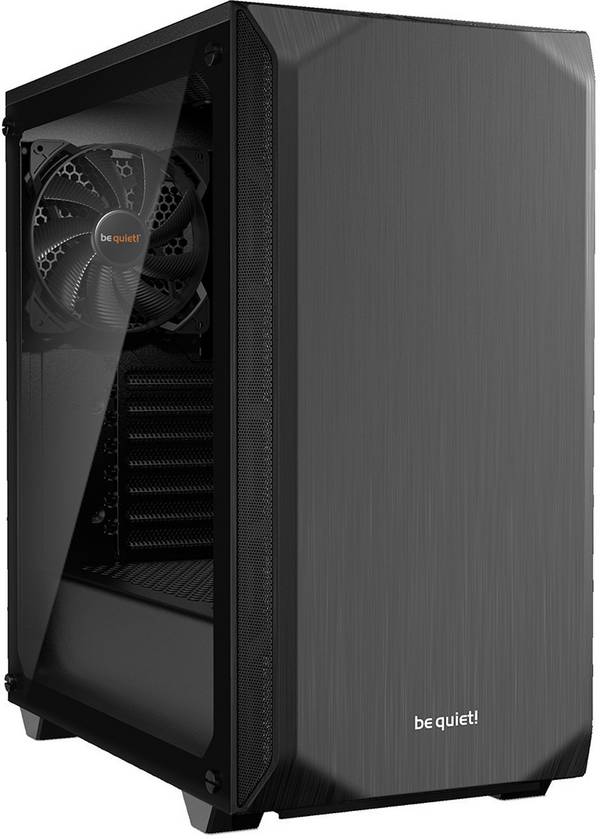 BeQuiet Pure Base 500 Windows Midi-Tower PC-Gehäuse, Gaming-Gehäuse  Schwarz 2 vorinstallierte Lüfter, Seitenfenster, Staubfilter, gedämmt