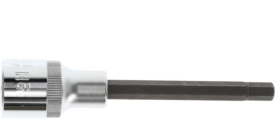 Ein Sechskant-Bit mit silbernem Adapter, meist zur Verwendung mit Schraubenschlüsseln oder Ratschen.