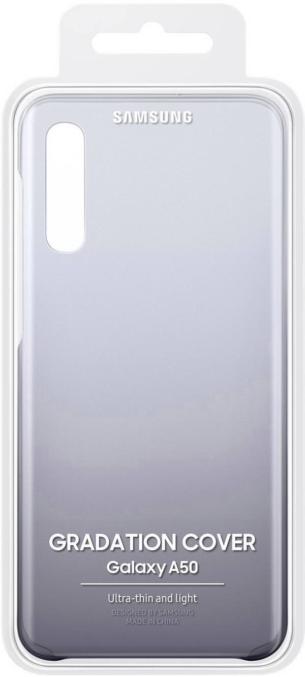 Harte Hülle mit Farbverlauf für Samsung Galaxy A50 Schwarz (transparent)