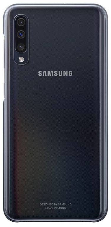 Harte Hülle mit Farbverlauf für Samsung Galaxy A50 Schwarz (transparent)-1