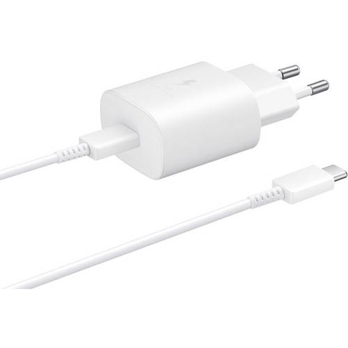 Samsung EP-TA800XWEGWW USB Ladegerät 25 W 1x USB-A, 1x USB-C® Weiß Schnellladegerät