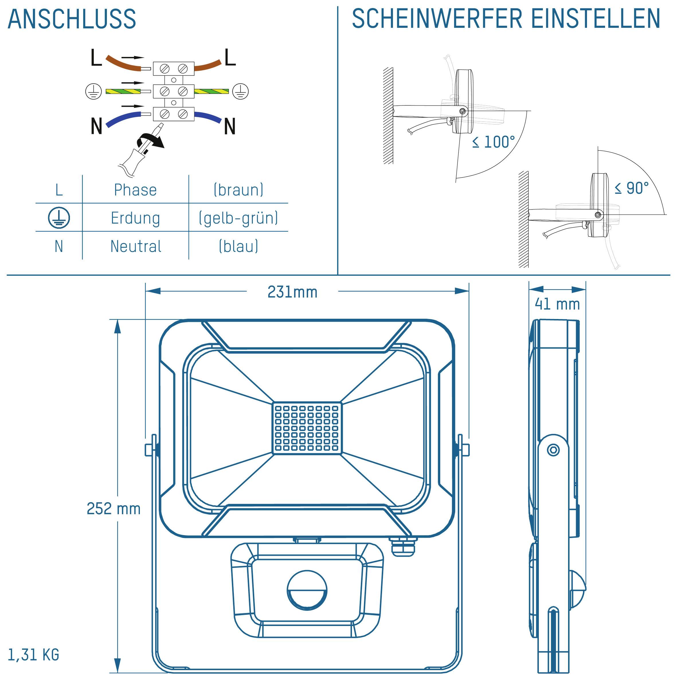 WFL2400S - Schwarz - IP54 - 1000 ms - 0,3 m - Horizontal/Vertikal - Staubresiste-6