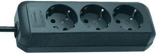 Brennenstuhl Eco-Line Steckdosenleiste mit Schalter 3-fach schwarz 5m 1152900