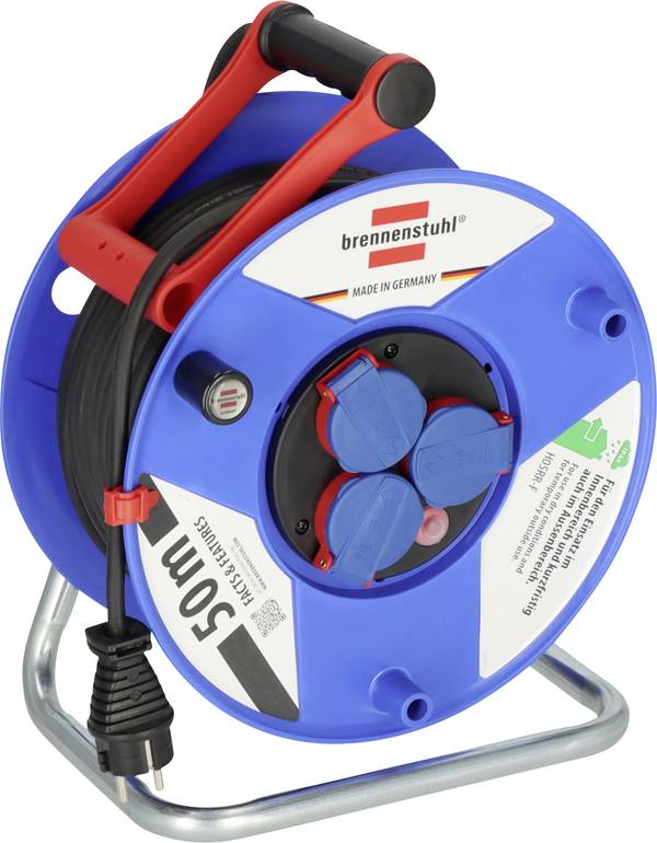 Brennenstuhl 1208230 Kabeltrommel 50 m Schwarz Schutzkontakt-Stecker