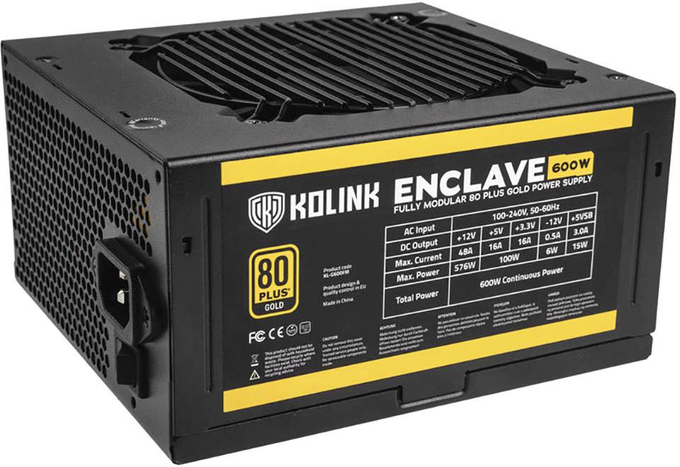 KOLINK Enclave 80 PLUS Gold Netzteil, modular - 600 Watt