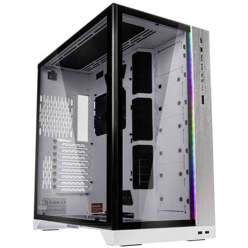 Lian Li O11 Dynamic XL (ROG Certified) Midi-Tower PC-Gehäuse, Gaming-Gehäuse Weiß, Schwarz Integrierte Beleuchtung, Seit...