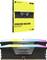 Zwei Corsair Vengeance RGB DDR5 RAM-Module mit leuchtenden RGB-Lichteffekten vor der Verpackung.
