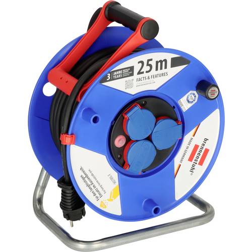 Brennenstuhl 1208440 Kabeltrommel 25.00 m Schwarz Schutzkontakt-Stecker