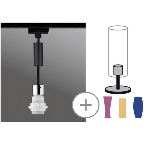 Thumbnail - Paulmann Urail Hochvolt-Schienensystem-Leuchte 1phasig E27 20 W LED Schwarz (matt), Chrom