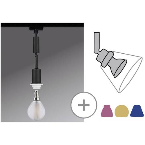 Paulmann Urail Hochvolt-Schienensystem-Leuchte URail E14 Schwarz (matt)