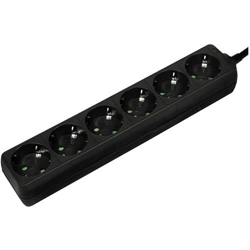 LogiLink LPS238B Steckdosenleiste Schwarz Schutzkontakt 1 St.