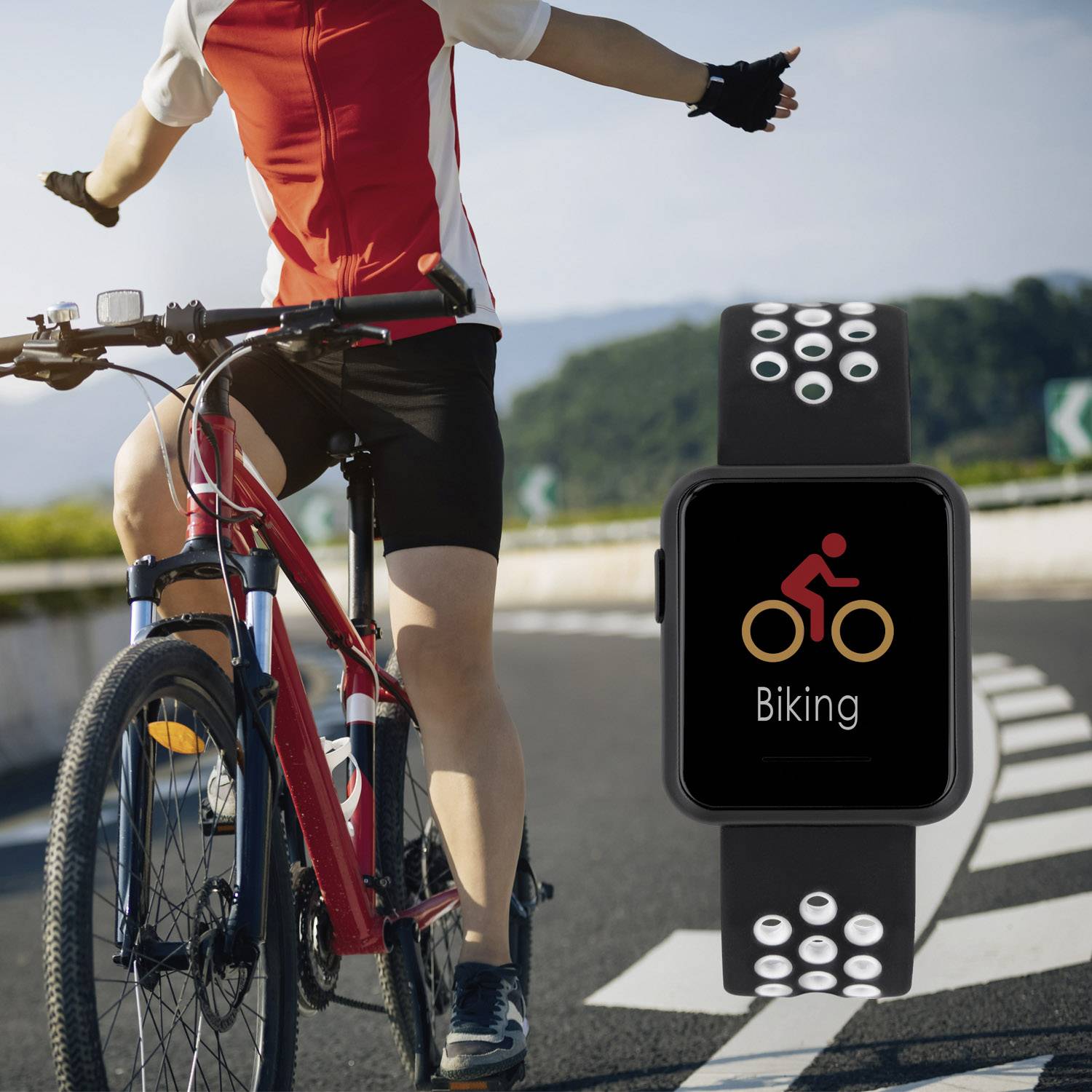 xlyne Keto Sun Reflect, Schwarz, Rechteckig, Schwarz, Weiß, IP68, 1,5 m, Fahrradfahren, Laufen, Schwimmen, Triathlon-3