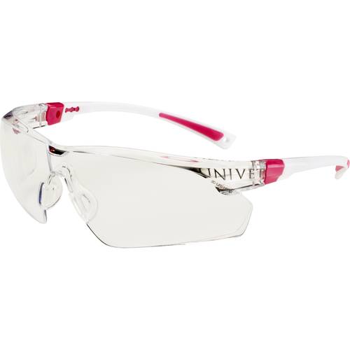 Univet 506UP 506U-03-02 Schutzbrille mit Antibeschlag-Schutz, inkl. UV-Schutz Weiß, Rosa EN 166 DIN 166