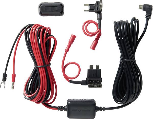 Nextbase Festeinbau Kabelbausatz, DC-Adapter, Schwarz, 5 m, 12 - 24 V, 40 mm, 20 mm