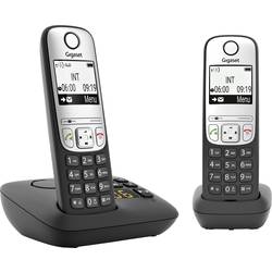 Image of Gigaset A690A Duo DECT Schnurloses Telefon analog Freisprechen, mit Basis, Wahlwiederholung Schwarz