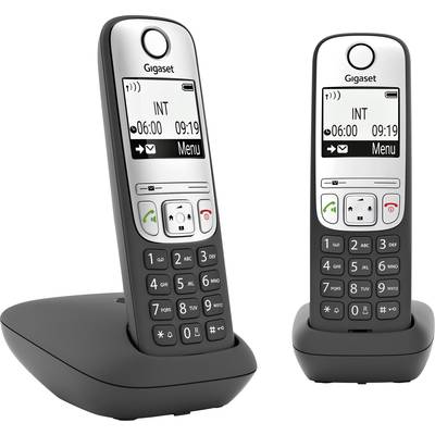 Gigaset A690 Duo DECT Schnurloses Telefon analog  Freisprechen, mit Basis, Wahlwiederholung Schwarz