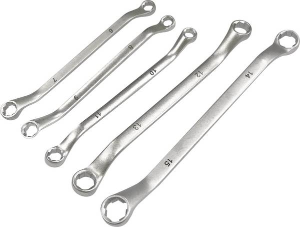Kunzer 7SLS05  Doppel-Ringschlüssel-Satz  Schlüsselweite (Metrisch) 6 - 15 mm