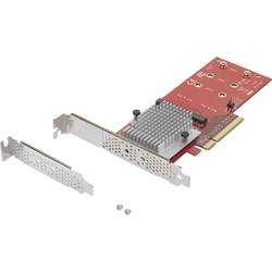 Image of Renkforce PCI Express x8 Adapterkarte für M.2 SSD [2x M.2 Key M-Buchse - 1x PCIe 3.0 x8]