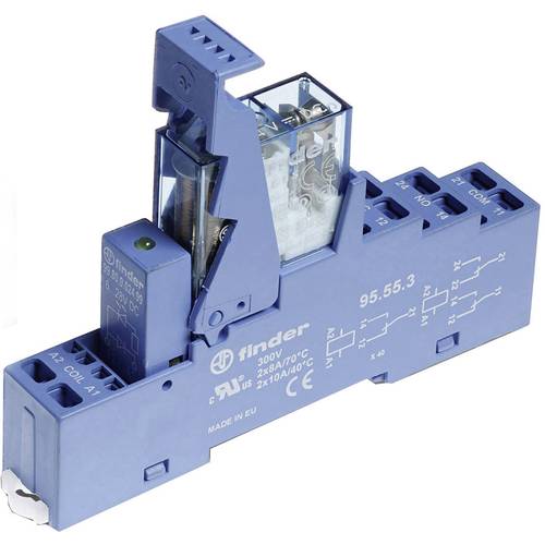 Finder 49.72.7.024.0050 Relaisbaustein Nennspannung: 24 V/DC 2 Wechsler 1 St.