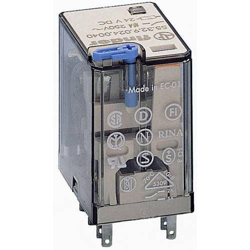 Thumbnail - Finder 55.32.9.024.0090 Steckrelais 24 V/DC 10 A 2 Wechsler 10 St. Tray