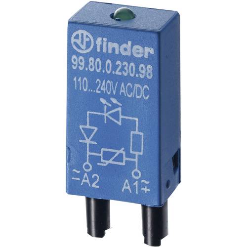 Finder Steckmodul mit Freilaufdiode, mit LED 99.80.9.220.99 Leuchtfarben: Grün Bulk 10 St.