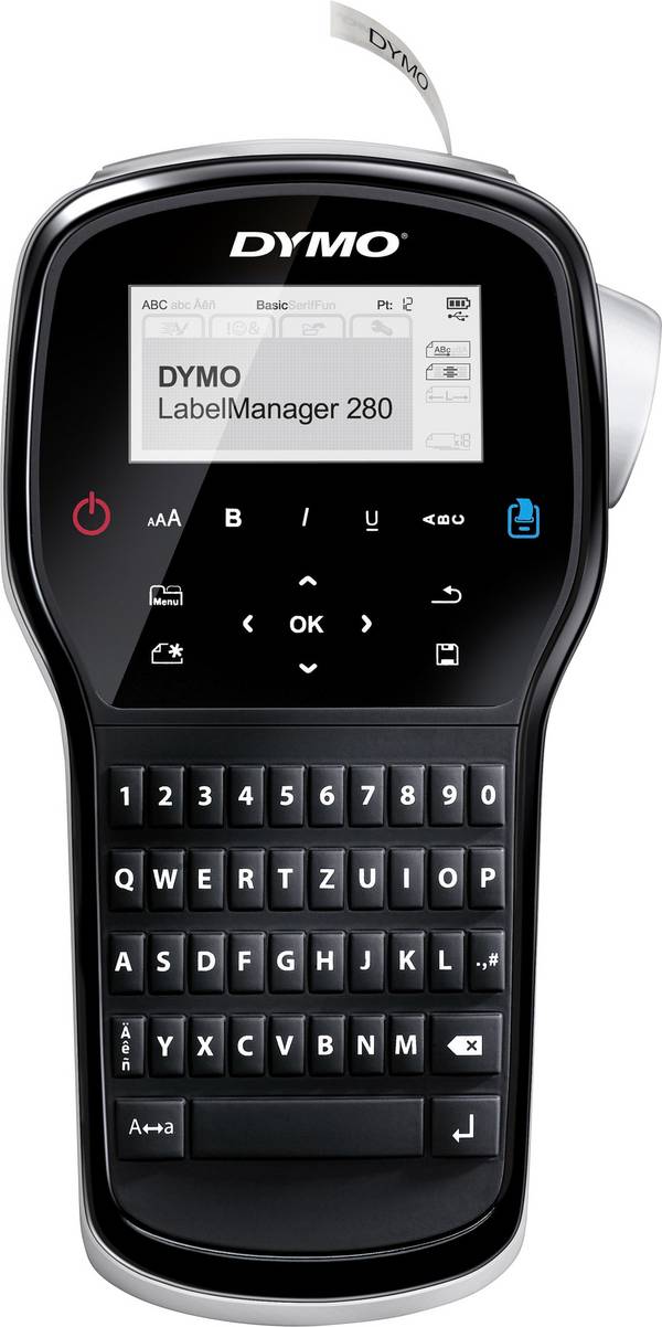 DYMO LabelManager 280 6/9/12 mm D1-Bänder QWY SE+NL/TK Multimedia-Technik Etikettendrucker