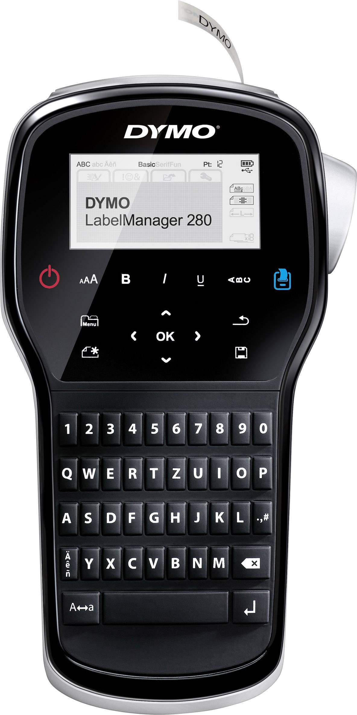 DYMO LabelManager 280 6/9/12 mm D1-Bänder QWY SE+NL/TK Multimedia-Technik Etikettendrucker-0
