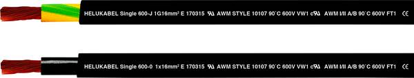 HELU 10881 Aderleitung 1 G 6 mm² Grün, Gelb 100 m