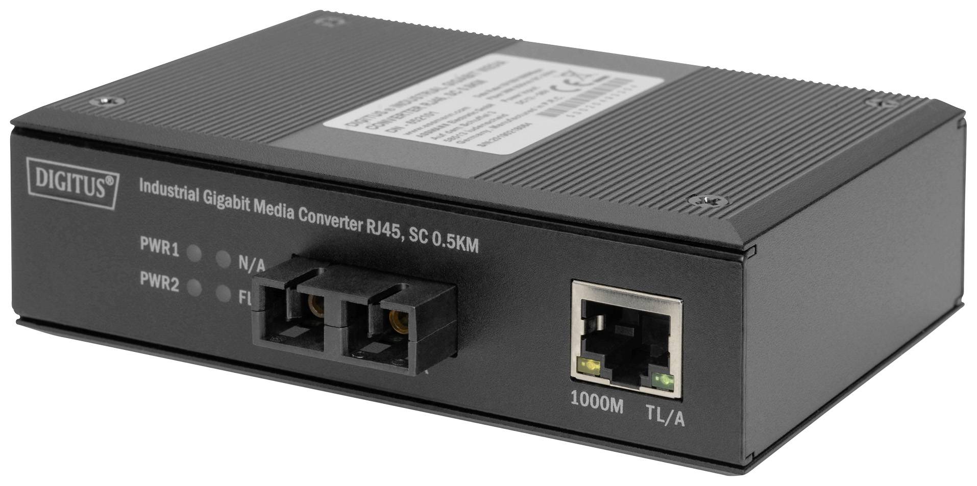 Industrieller Gigabit Medien Konverter RJ45, SC 0,5km-8