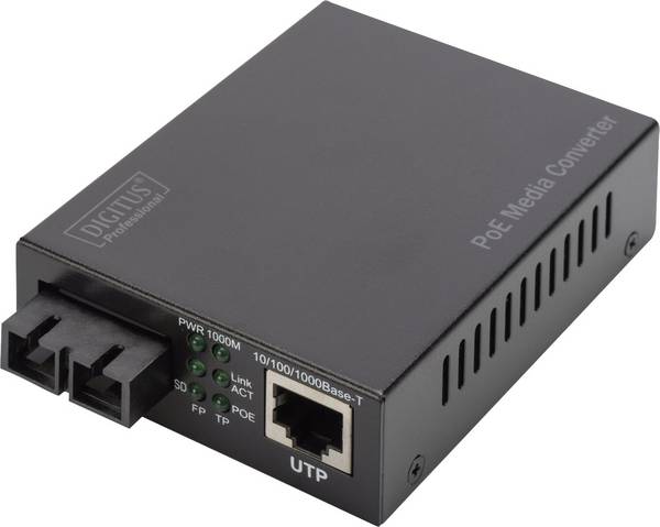 Digitus DN-82160 SC Duplex, IEEE 802.3z 1000BASE-LX, LAN 10/100/1000 MBit/s Medienkonverter 10 / 100 / 1000 MBit/s