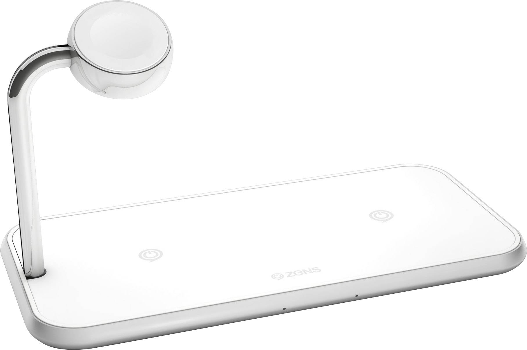 ZENS Induktions-Ladegerät Dual qi Apple-Watch ZEDC05W Ausgänge Induktionslade-Standard Weiß-1