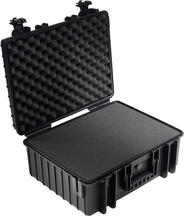 B & W International Outdoor Koffer  outdoor.cases Typ 6600 26 l (B x H x T) 550 x 225 x 350 mm Schwarz 6600/B/SI