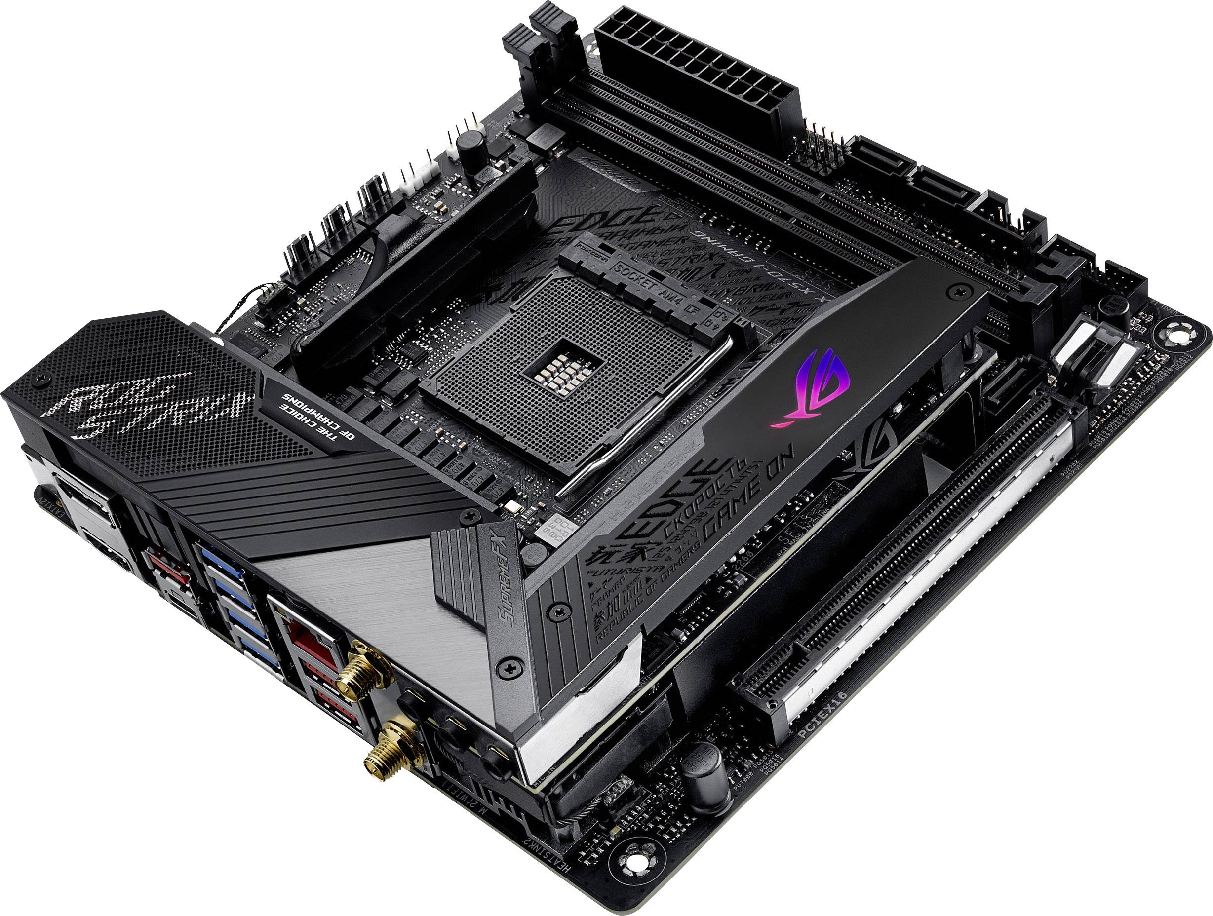 Asus ROG STRIX X570-I GAMING Mainboard Sockel (PC) AMD® AM4 Formfaktor (Details) Mini-ITX Mainboard-Chipsatz AMD® X570-1