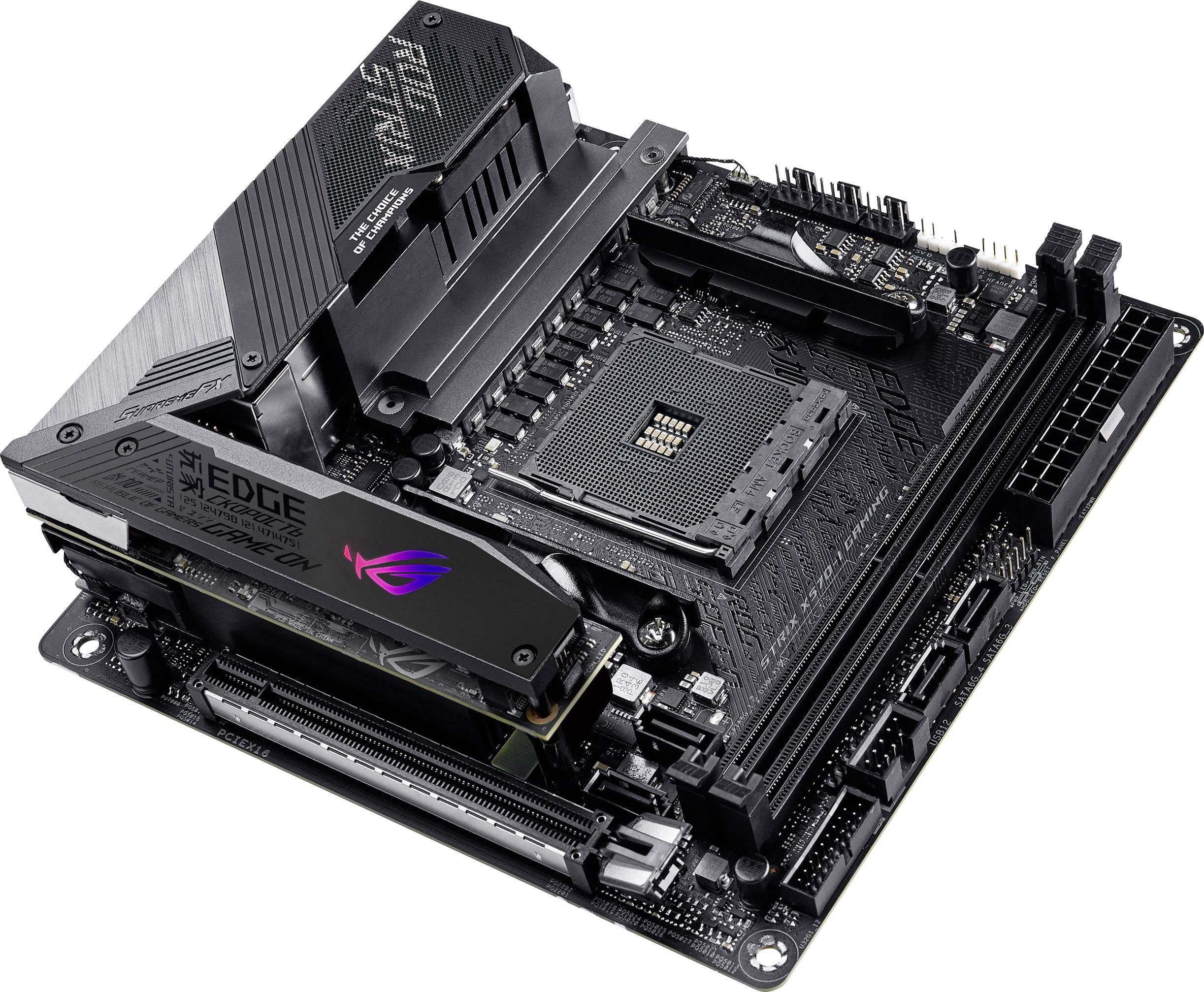 Asus ROG STRIX X570-I GAMING Mainboard Sockel (PC) AMD® AM4 Formfaktor (Details) Mini-ITX Mainboard-Chipsatz AMD® X570-6
