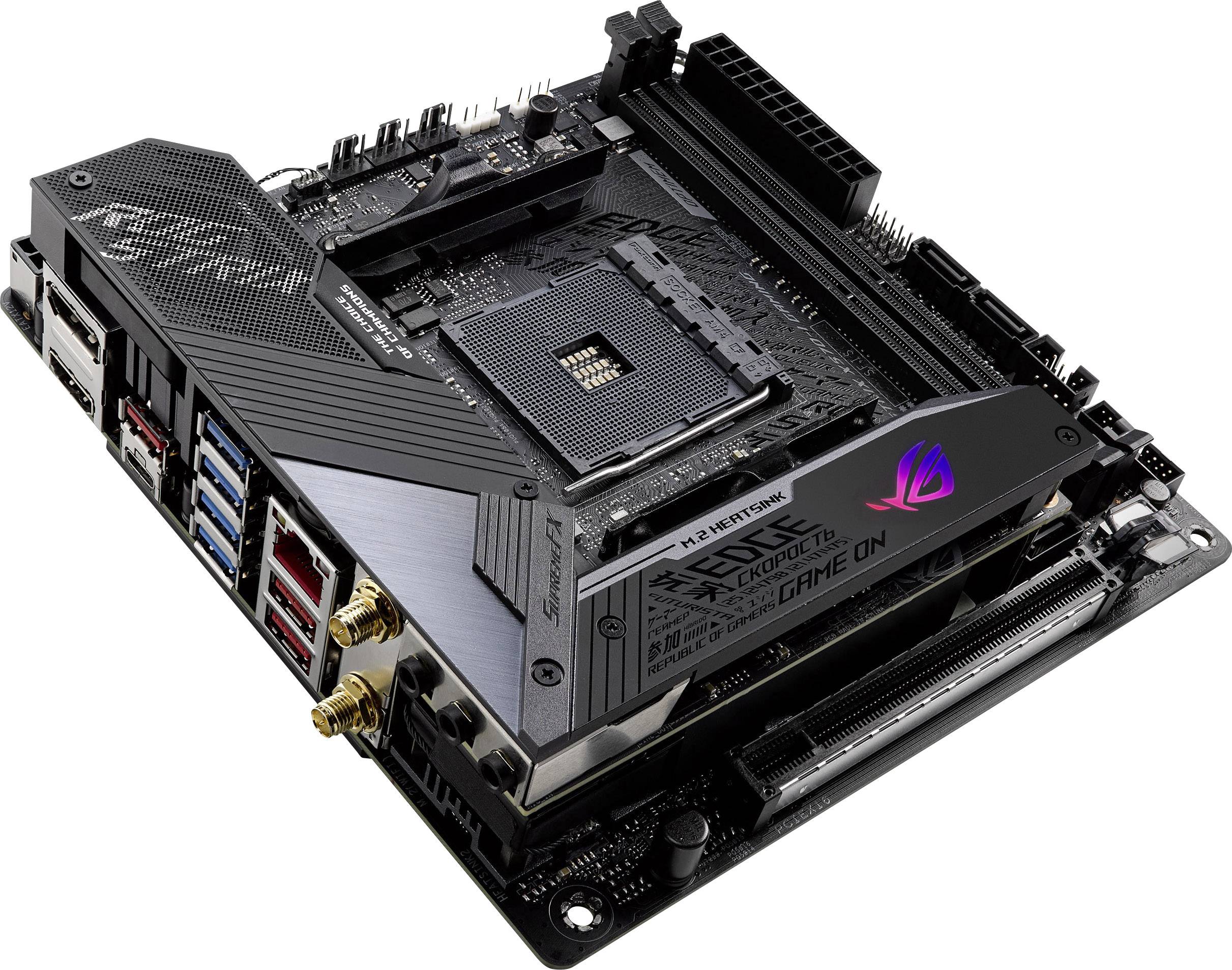 Asus ROG STRIX X570-I GAMING Mainboard Sockel (PC) AMD® AM4 Formfaktor (Details) Mini-ITX Mainboard-Chipsatz AMD® X570-7