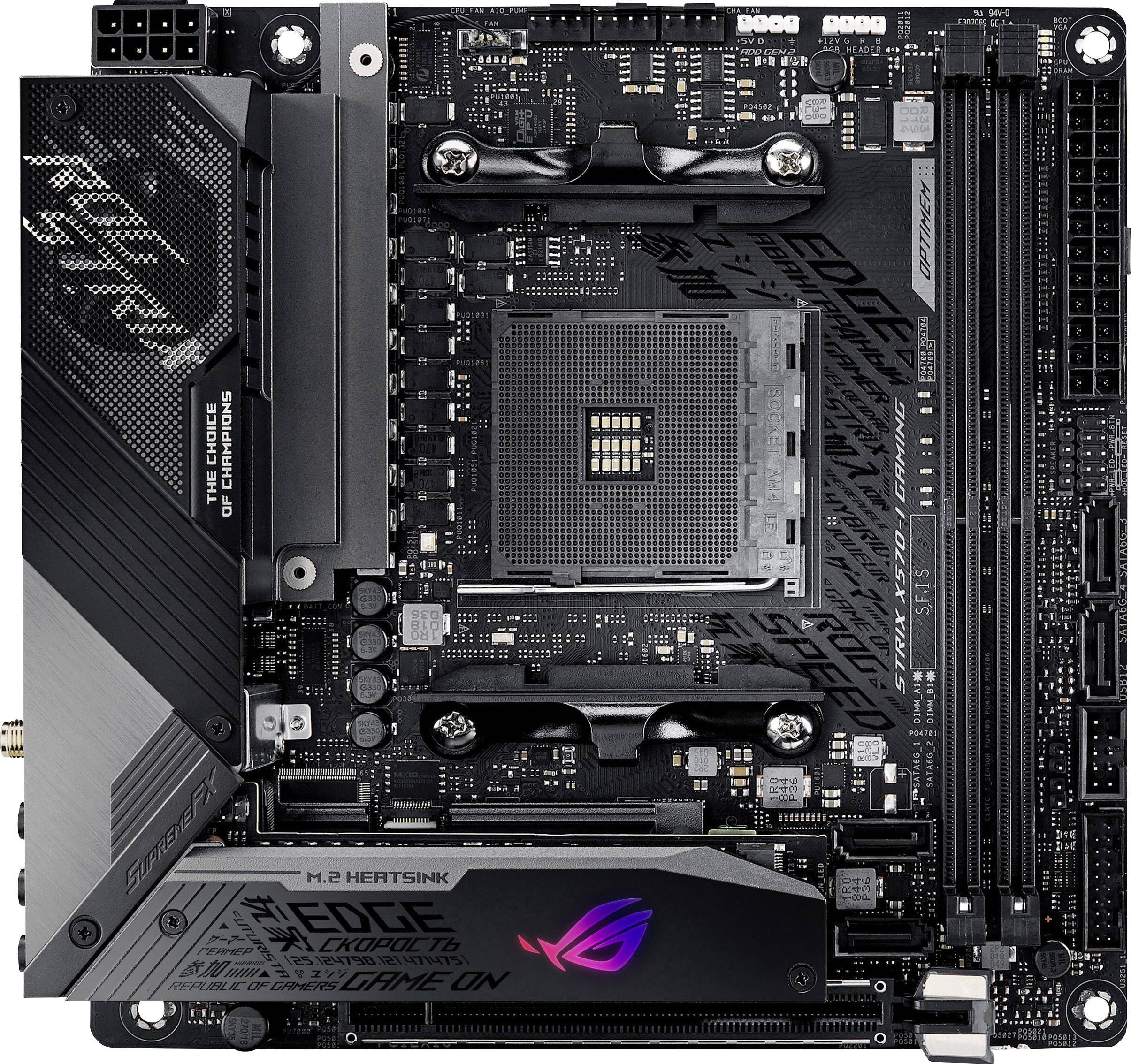 Asus ROG STRIX X570-I GAMING Mainboard Sockel (PC) AMD® AM4 Formfaktor (Details) Mini-ITX Mainboard-Chipsatz AMD® X570-10