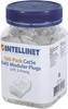 Intellinet Intellinet 100er Pack Cat5e RJ45 Modularstecker UTP 2-Punkt-Aderkontaktierung für Litzendraht 100 Stecker pro Becher 790055 Crimpkontakt Polzahl Sensoren 8P8C Transparent 100 St.
