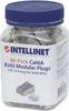 Intellinet Intellinet 90er-Pack Cat6A RJ45-Modularstecker STP 3-Punkt-Aderkontaktierung für Massivdraht 90 Stecker im Becher 790680 Crimpkontakt Polzahl Sensoren 8P8C Silber 90 St.