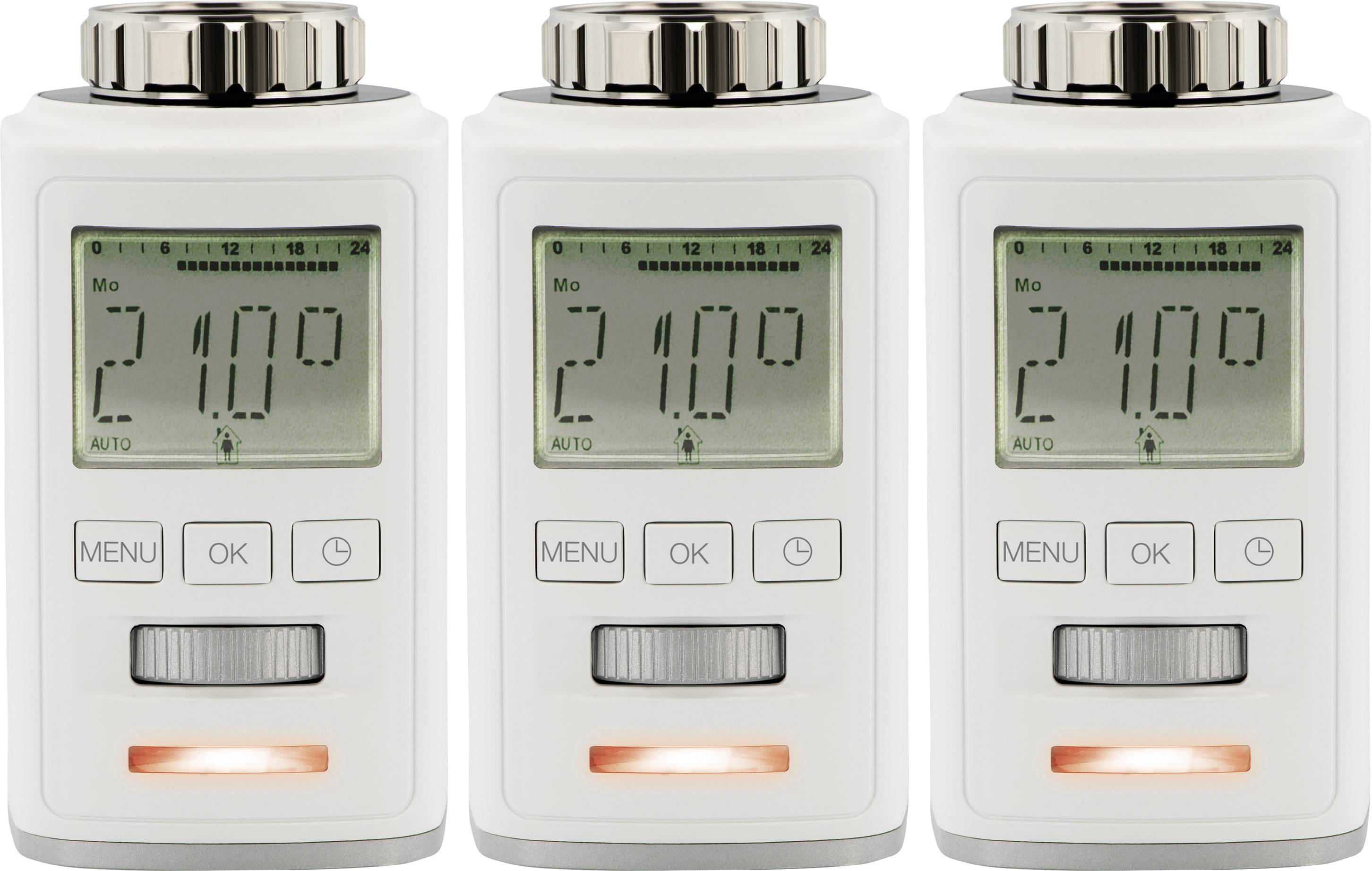 Termostatická hlavice Sygonix HT100, 8 do 28 °C, sada 3 ks