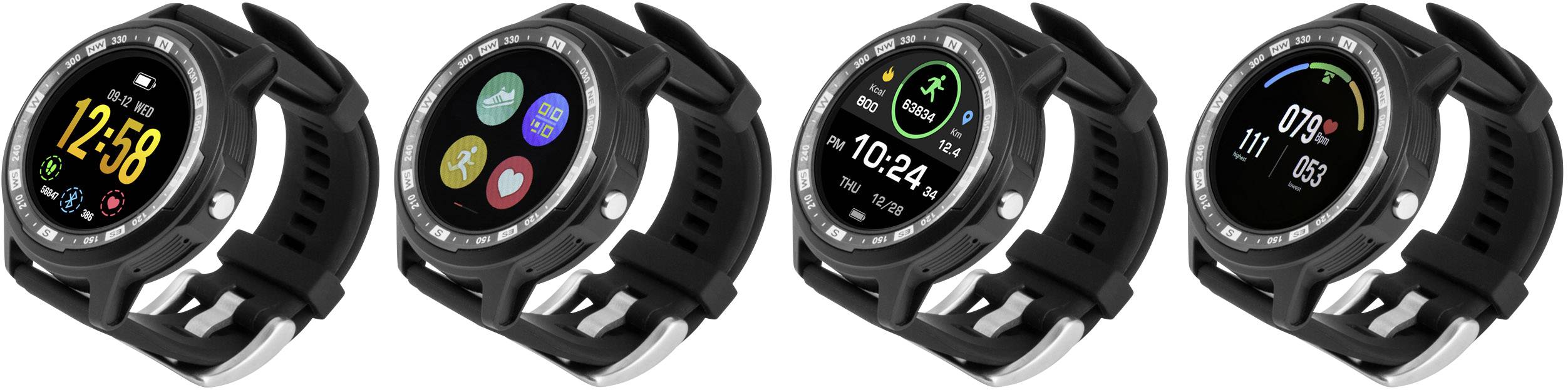 Technaxx TX-SW3HR - Intelligente Uhr - Anzeige 3.3 cm (1.3")-6