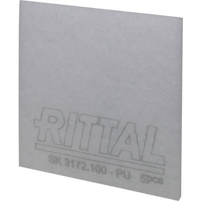 Ein rechteckiges, graues Filtersieb von Rittal für Belüftungssysteme, Modell SK 3172.100, Packungseinheit: 5 Stück.