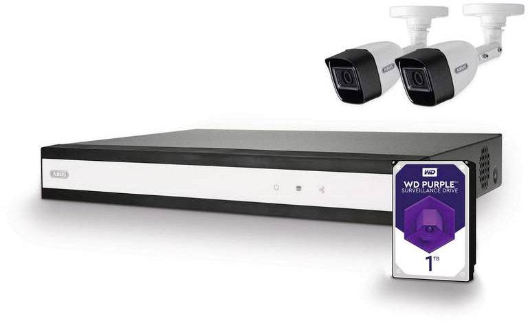 TVVR33620T Analog, AHD, HD-CVI, HD-TVI, IP Überwachungskamera-Set 6-Kanal mit 2 Kameras 1920 x 1080 Pixel 1 TB